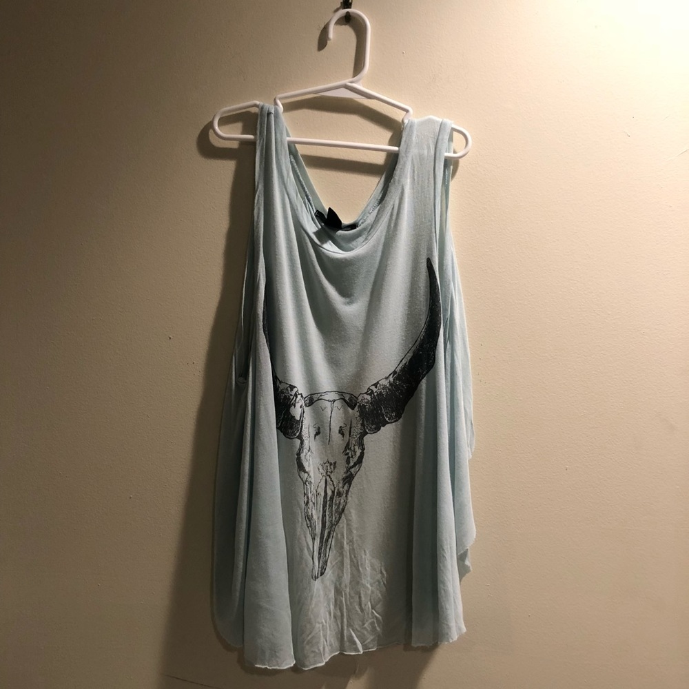 Forever 21 Light Blue Tank w/ Open Back